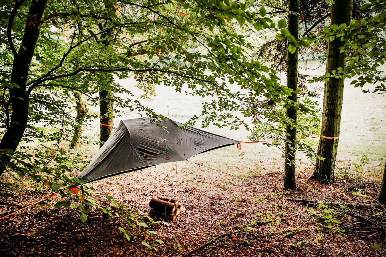 Flyvende telt i Rold Skov