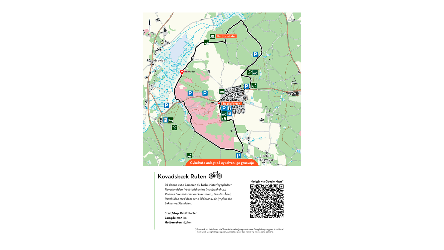 Cykelkort: Kovadsbæk Ruten